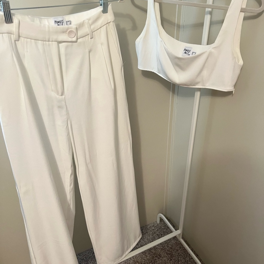 Princess Polly Huxley 2 piece set white - Picture 2 of 10